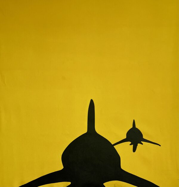 A obra Baby Shark compõe a série Tubarões de Boa Viagem, uma criação exclusiva do artista sob a assinatura Paz.