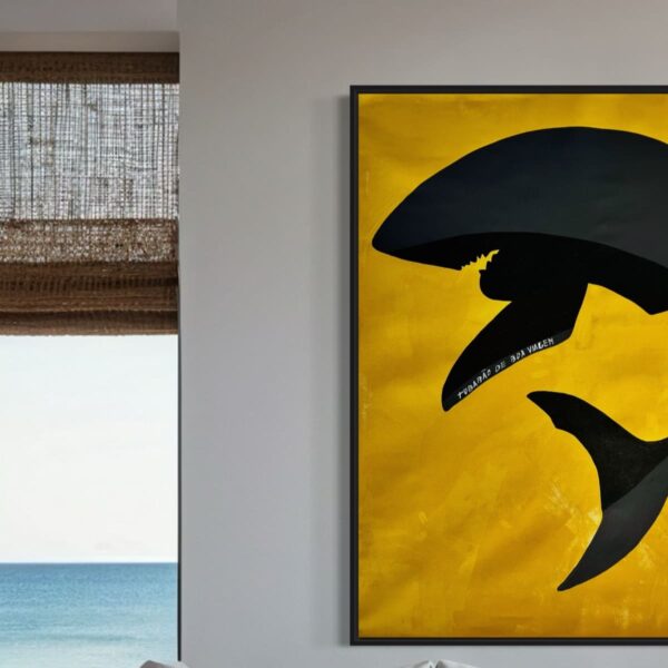 A obra Black Shark compõe a série Tubarões de Boa Viagem, uma criação exclusiva do artista sob a assinatura Paz.