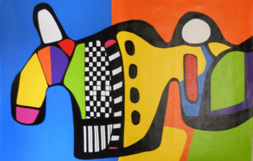 Essas obras correspondem a fase Collorfull do artista.