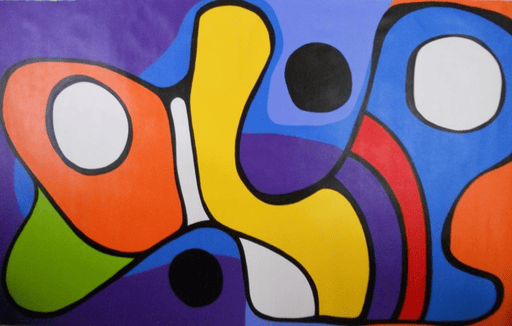 Essas obras correspondem a fase Collorfull do artista.