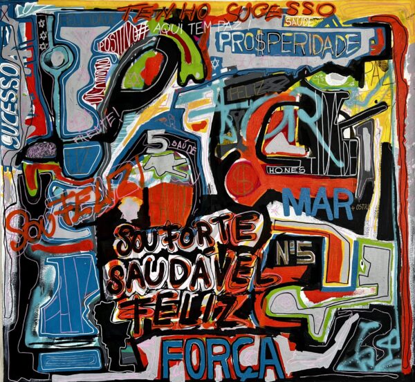 FORTE, SAUDÁVEL E FELIZ é uma obra feita pelo artista plástico Alois Hunka sob sua assinatura Oslawansky. O Artista assina as peças com a palavra “OK”.
