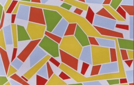 Essas obras correspondem a fase inicial do artista que consistia em formas geométricas.