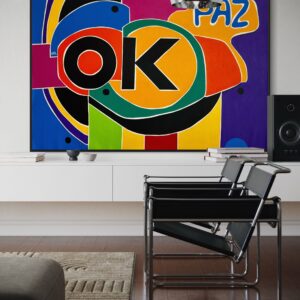 PAZ é uma obra feita pelo artista plástico Alois Hunka sob sua assinatura Oslawansky. O Artista assina as peças com a palavra “OK”.