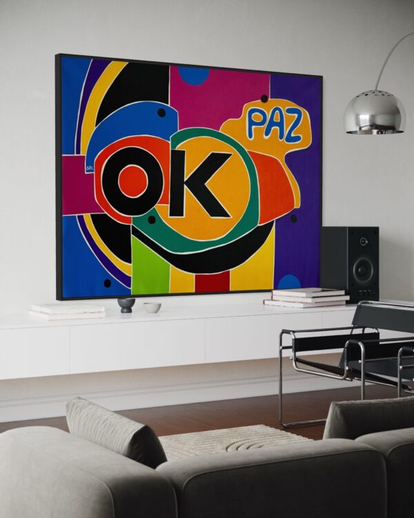 PAZ é uma obra feita pelo artista plástico Alois Hunka sob sua assinatura Oslawansky. O Artista assina as peças com a palavra “OK”.