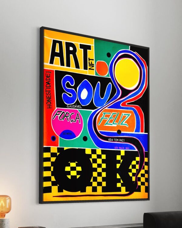 SOU FELIZ é uma obra feita pelo artista plástico Alois Hunka sob sua assinatura Oslawansky. O Artista assina as peças com a palavra “OK”.