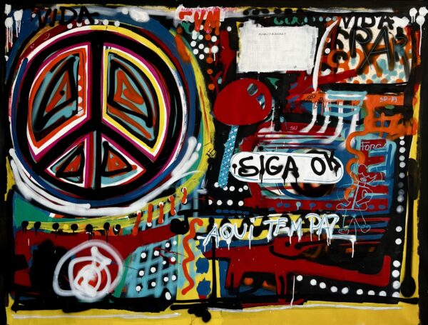 WOODSTOCK 2 é uma obra feita pelo artista plástico Alois Hunka sob sua assinatura Oslawansky. O Artista assina as peças com a palavra “OK”.
